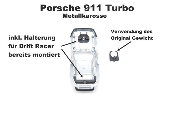 Porsche 911 Turbo Karosse inkl. Adapter / Farbe Grün
