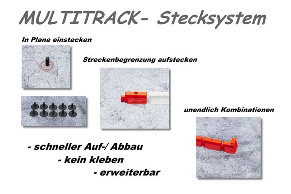 MIKA-Multitrack Adapterset zum Nachrüsten rot/weiss