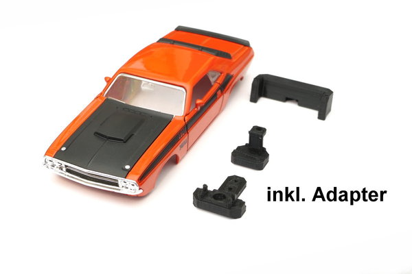 Dodge Challenger T/A 1:43 inkl. Adapter in orange/rot (B-Ware)