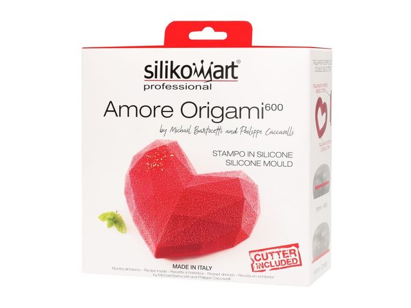 Silikomart 3D Design Mould - großes Herz  Amore Origami 600