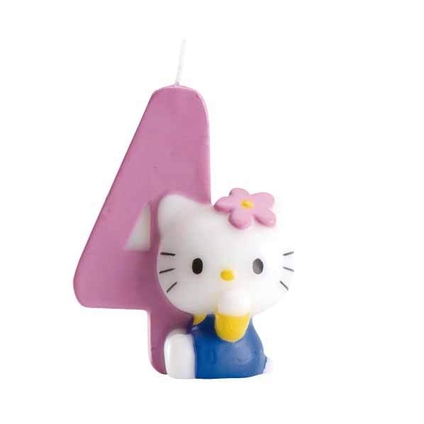 Hello Kitty  Zahlenkerze 4 Geburtstagskerze