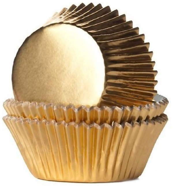 House of Marie Mini Baking Cups Folie Gold 36/Pkg  Muffinförmchen
